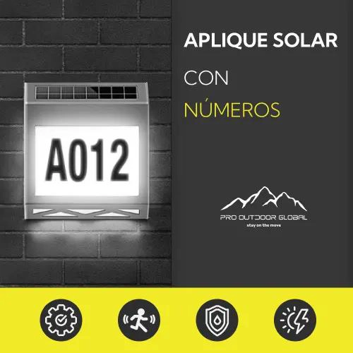 PACK 6 APLIQUES SOLARES RESISTENTES AL AGUA CON NUMEROS - 2