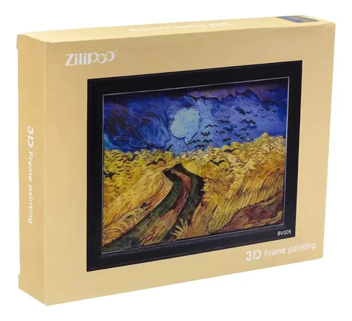 PUZZLE 3D CUADROS VAN GOGH TRIGAL CON CUERVOS - 2