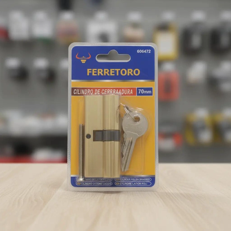 CILINDRO DE CERRADURA PARA PUERTA DE OFICINA 70MM - 1