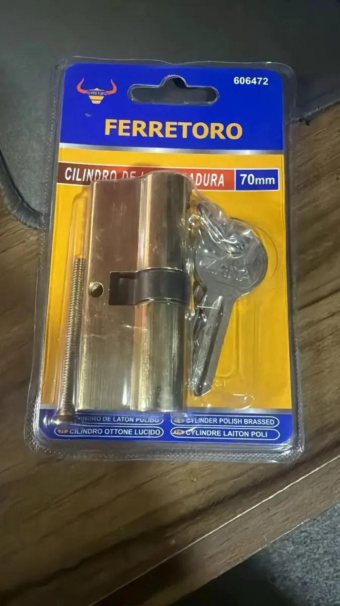 CILINDRO DE CERRADURA PARA PUERTA DE OFICINA 70MM - 3