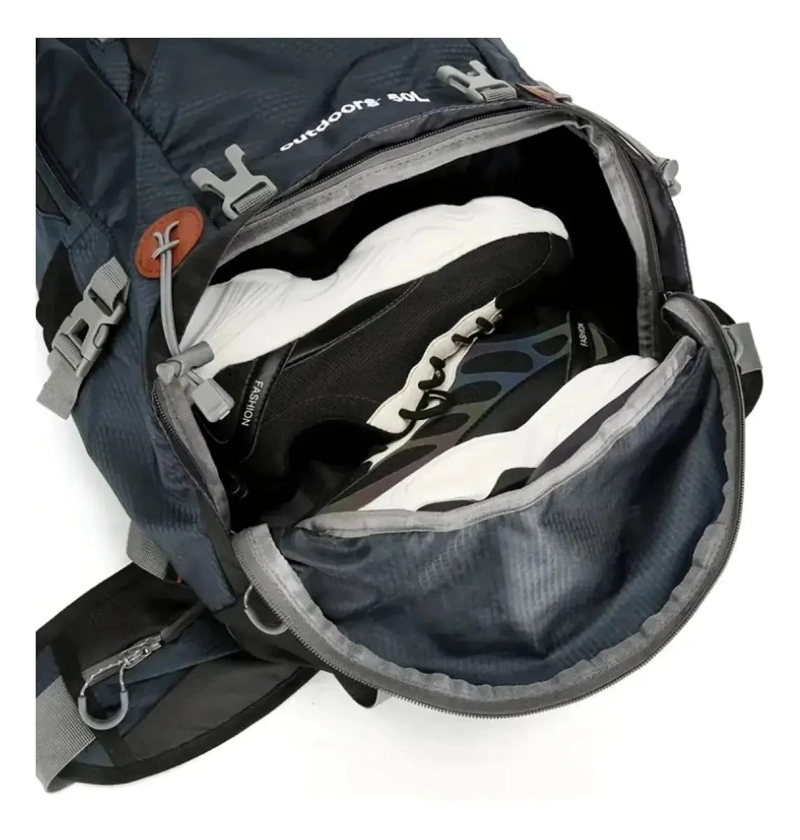 MOCHILA IMPERMEABLE 50L PARA TREKKING Y CAMPING - 5