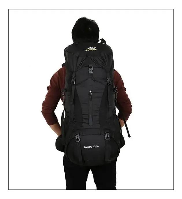 MOCHILA VIAJERA IMPERMEABLE 70+5L PARA CAMPING - 3