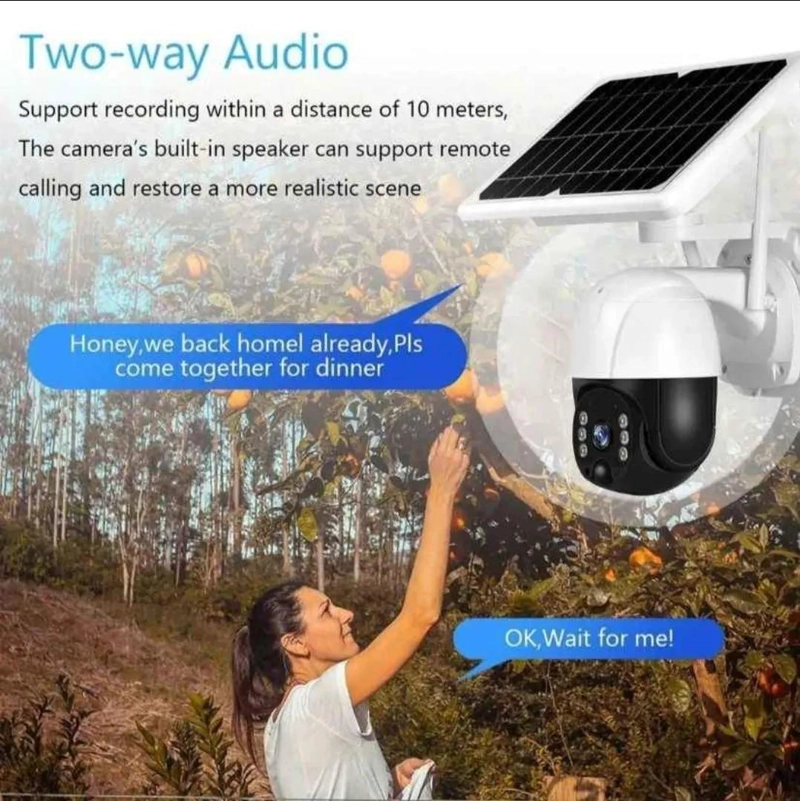 CAMARA DE SEGURIDAD IP WIFI PTZ CON PANEL SOLAR - 5