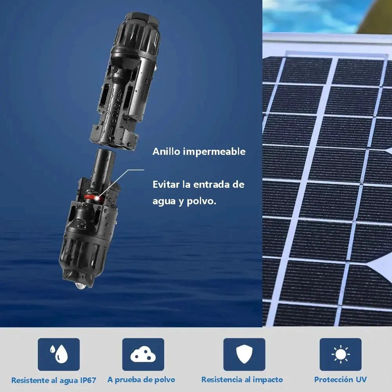 CONECTOR MC4 MACHO Y HEMBRA PARA PANEL SOLAR 40 PARES - 4