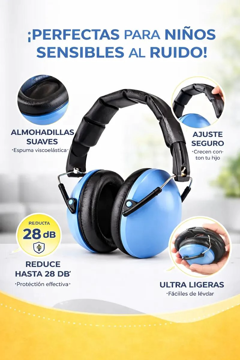 OREJERAS ANTIRUIDO AZUL PARA NIÑOS 25DB - 4