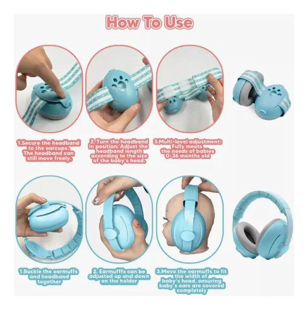 AURICULARES MUFFS PARA BEBE S CON REDUCCION DE RUIDO - 4
