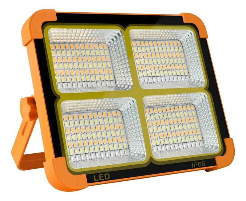 REFLECTOR LED 1000W CON LUZ DE EMERGENCIA Y FOCO SOLAR - 1