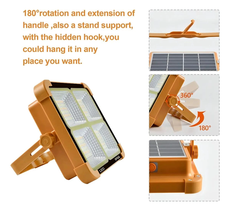 REFLECTOR LED 1000W CON LUZ DE EMERGENCIA Y FOCO SOLAR - 3
