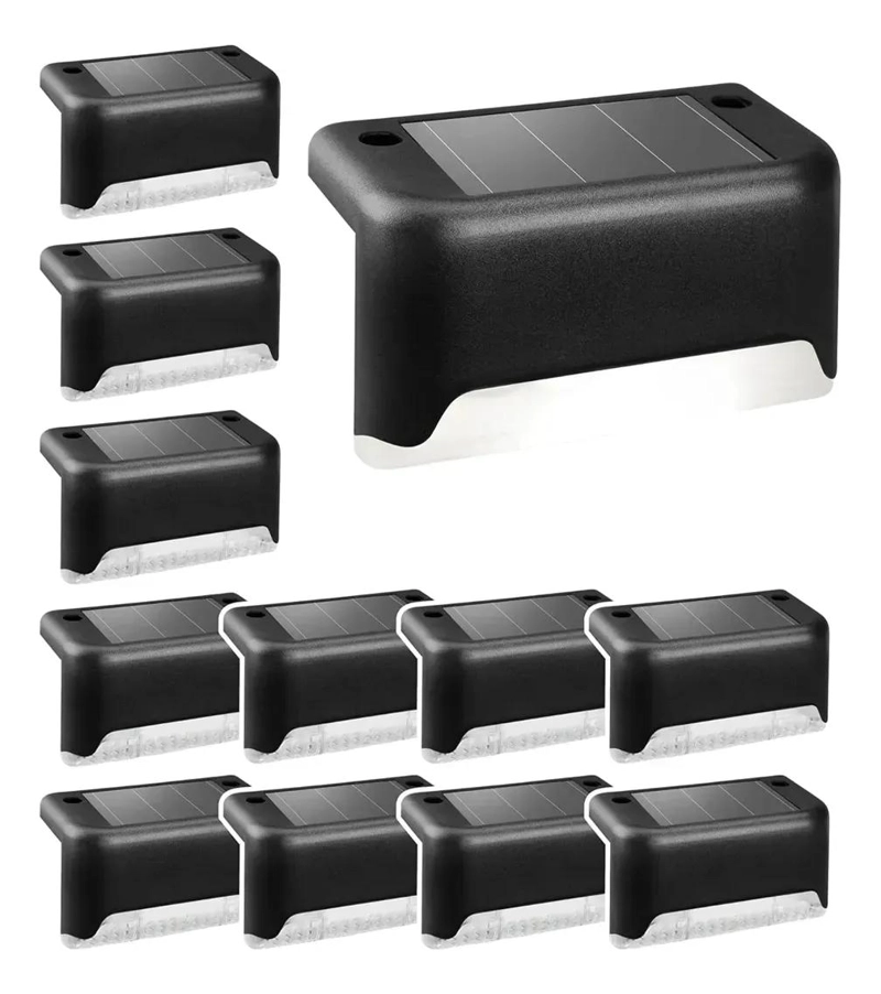 SET 12 FOCOS LED SOLARES PARA ESCALERAS CON SENSOR - 1