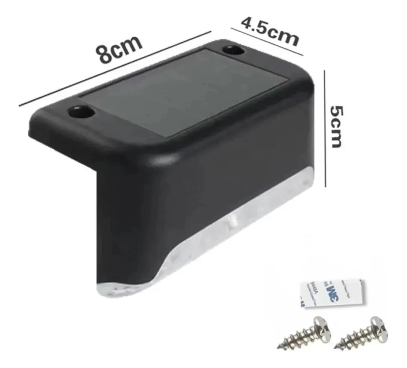 SET 12 FOCOS LED SOLARES PARA ESCALERAS CON SENSOR - 2