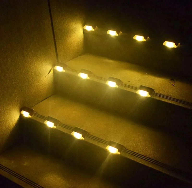 SET 12 FOCOS LED SOLARES PARA ESCALERAS CON SENSOR - 3