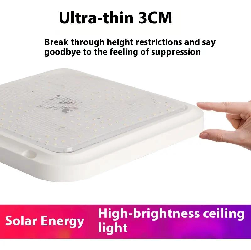 LAMPARA DE TECHO SOLAR LED 100W CON CONTROL Y PANEL - 3