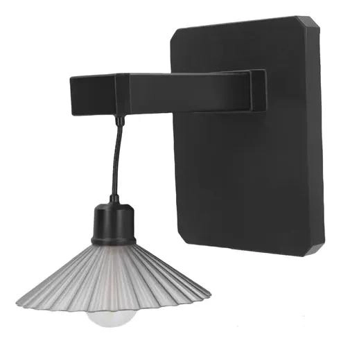 APLIQUE DE PARED SOLAR NEGRO LUZ CALIDA - 1