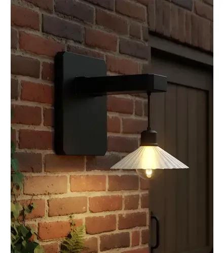 APLIQUE DE PARED SOLAR NEGRO LUZ CALIDA - 3