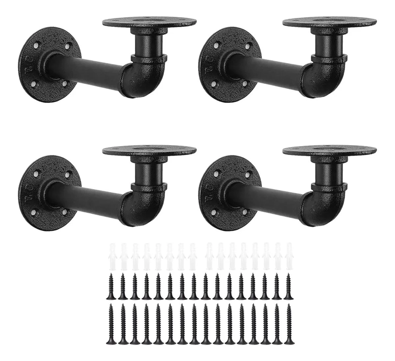 PACK 4 SOPORTES ESCUADRA FLOTANTES PARA REPISA - 1