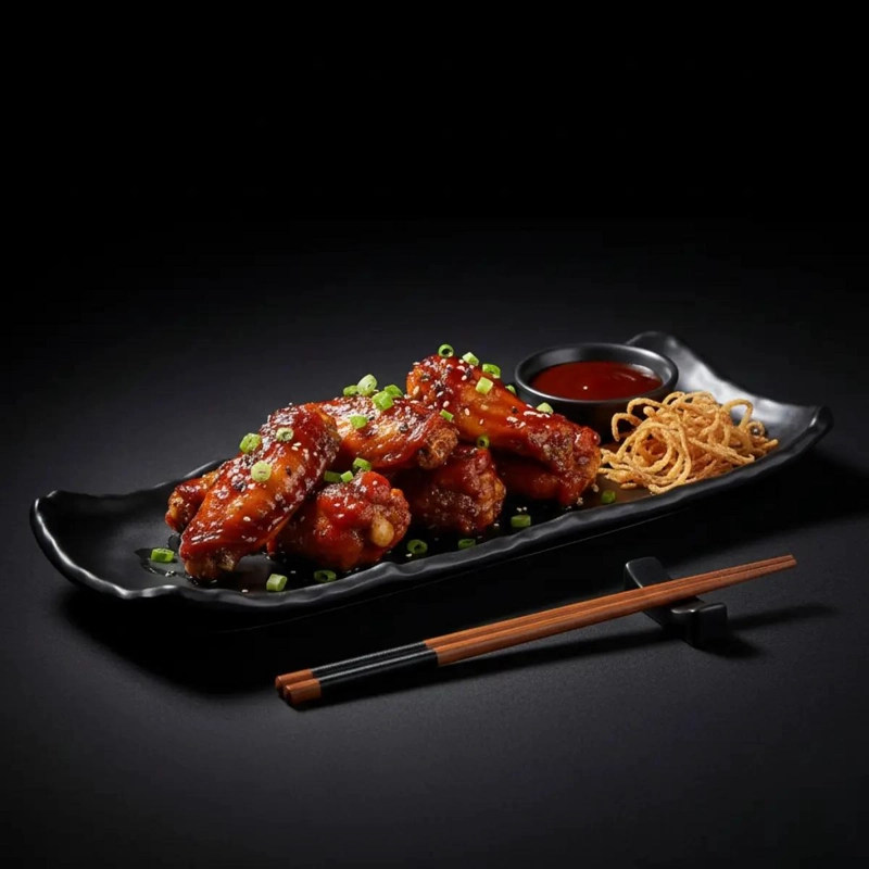 SET 6 PLATOS RECTANGULARES PARA SUSHI 30X12 CM - 3