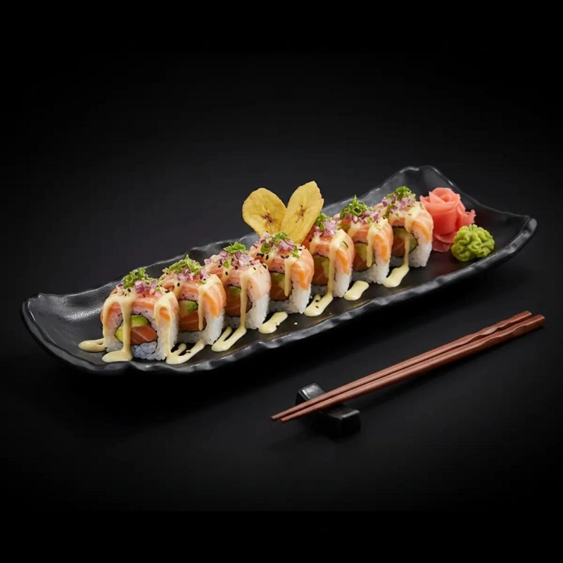SET 6 PLATOS RECTANGULARES PARA SUSHI 30X12 CM - 4