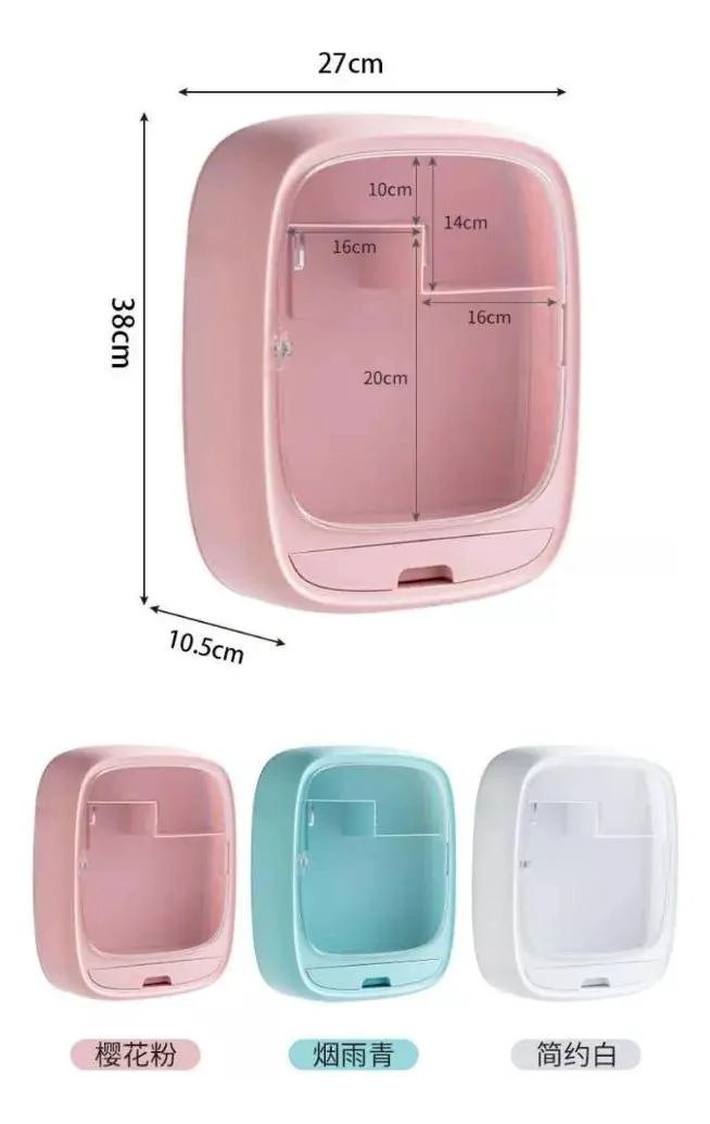 ORGANIZADOR DE COSME TICOS PARA PARED EN BAÑO O HABITACION - 4
