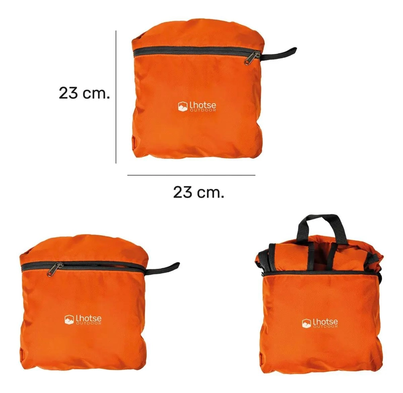 MOCHILA OUTDOOR PLEGABLE 25L NARANJA - 5