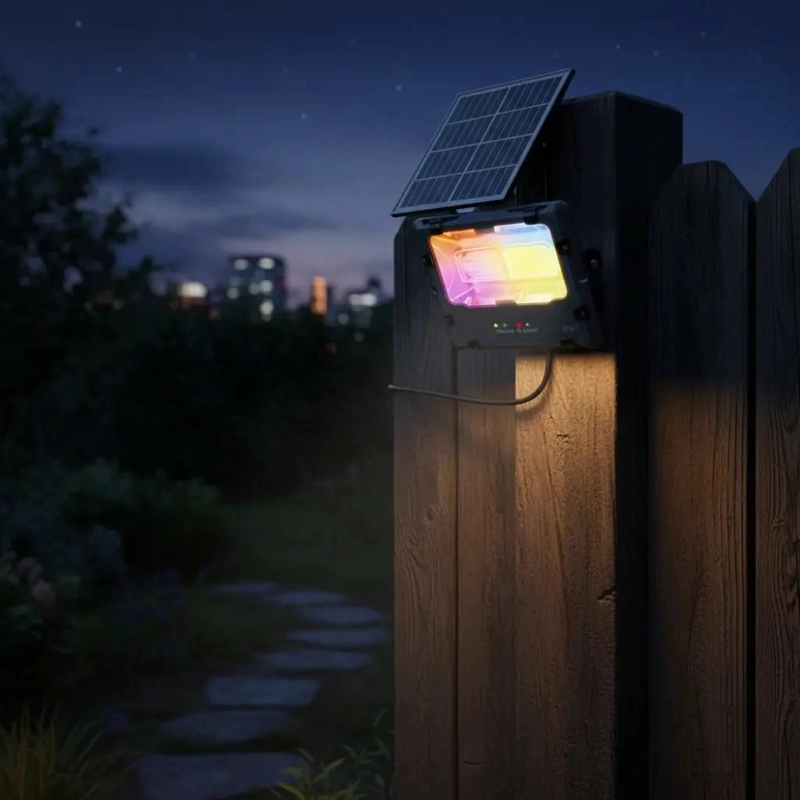 REFLECTOR SOLAR 200W MULTICOLOR RGB CON CONTROL REMOTO - 2