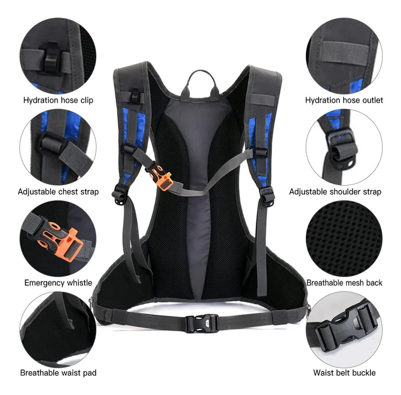 MOCHILA DE HIDRATACION PARA CICLISMO CON BOLSA INTEGRADA - 2