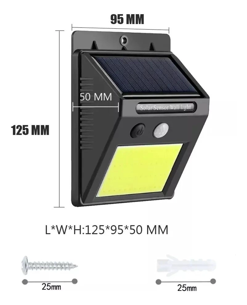 FOCO LED SOLAR 48 LEDS CON SENSOR DE MOVIMIENTO PARA EXER - 2