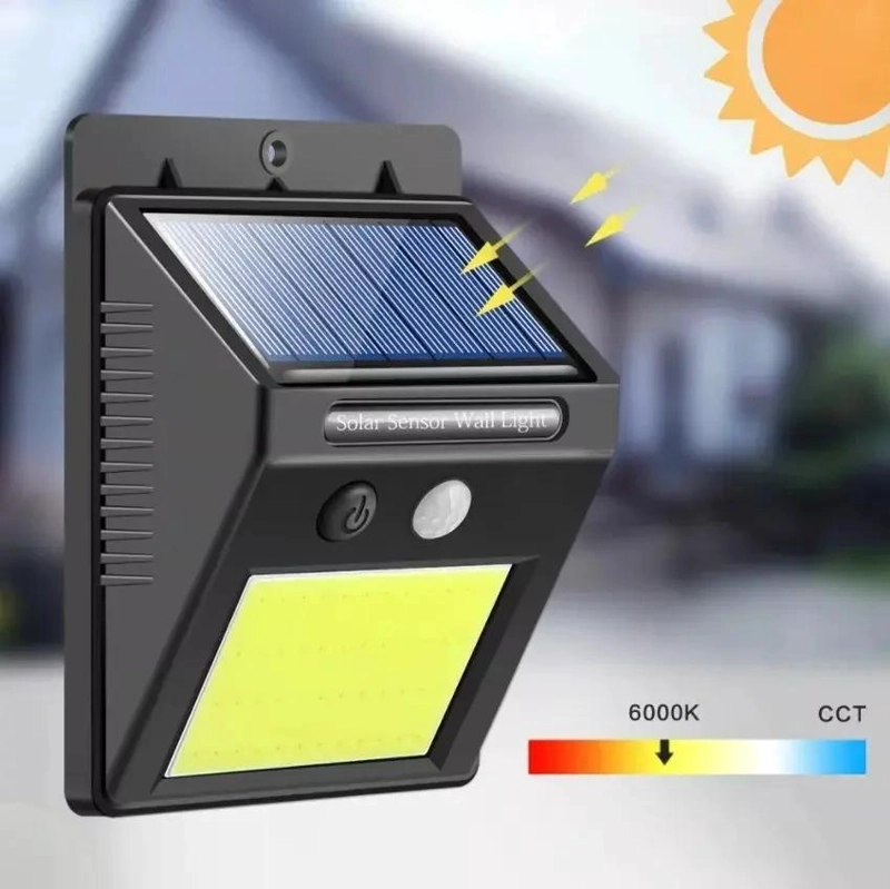 FOCO LED SOLAR 48 LEDS CON SENSOR DE MOVIMIENTO PARA EXER - 4