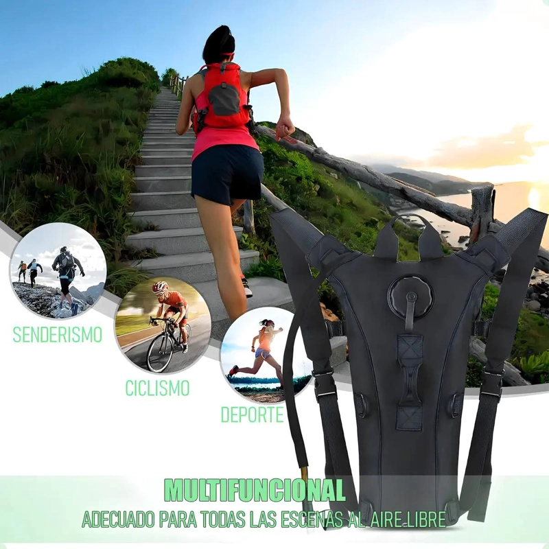 MOCHILA HIDRATANTE PARA AGUA 3L CON SISTEMA CAMELBACK - 3