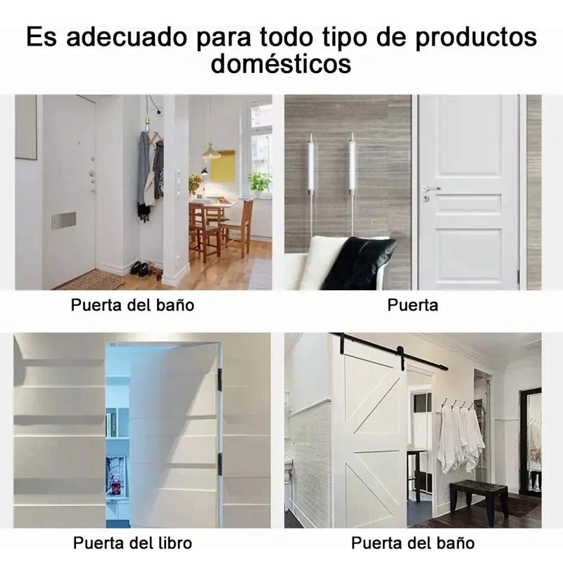 PICAPORTE PASADOR CERROJO PARA PUERTA BAÑO 4 UNIDADES - 5