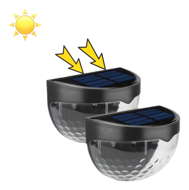 PACK 4 LAMPARAS SOLARES DE PARED PARA JARDIN - 2