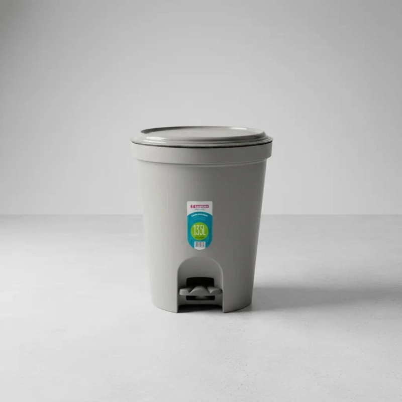 BASURERO PLASTICO CON TAPA Y PEDAL 13,5 LITROS - 3