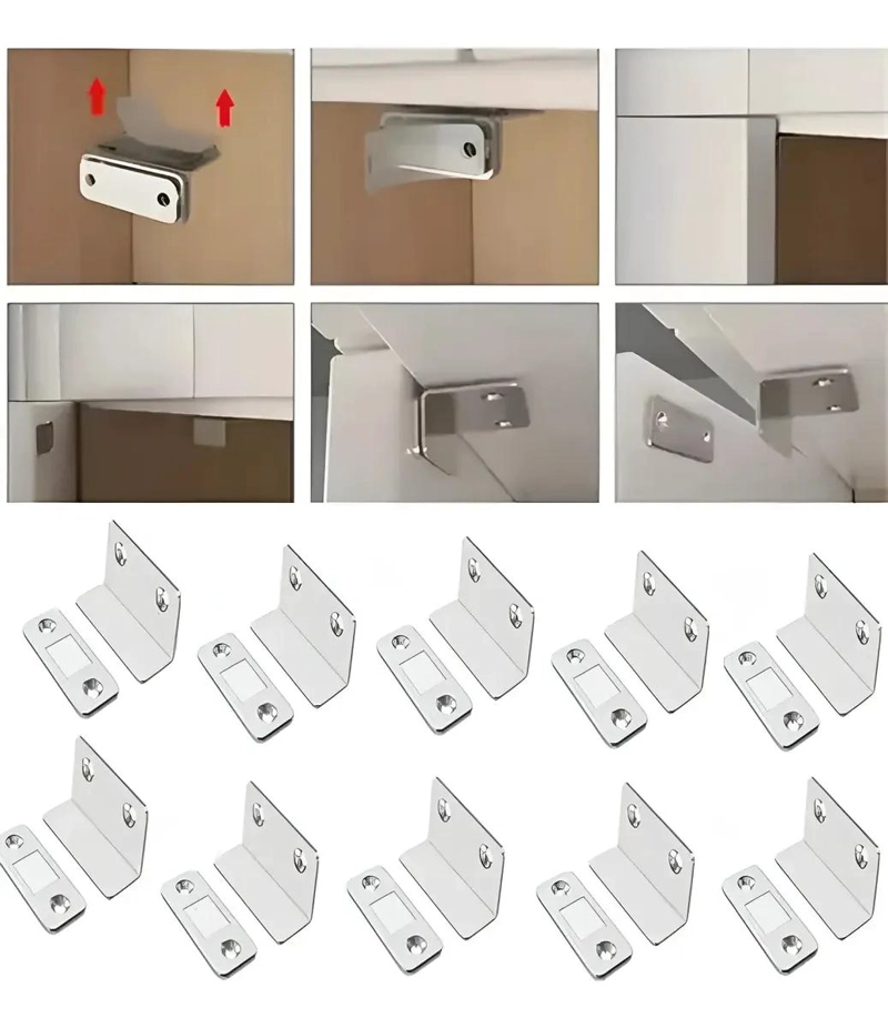 PACK 10 CERRADURAS DE IMAN PARA MUEBLES Y CAJONES - 1