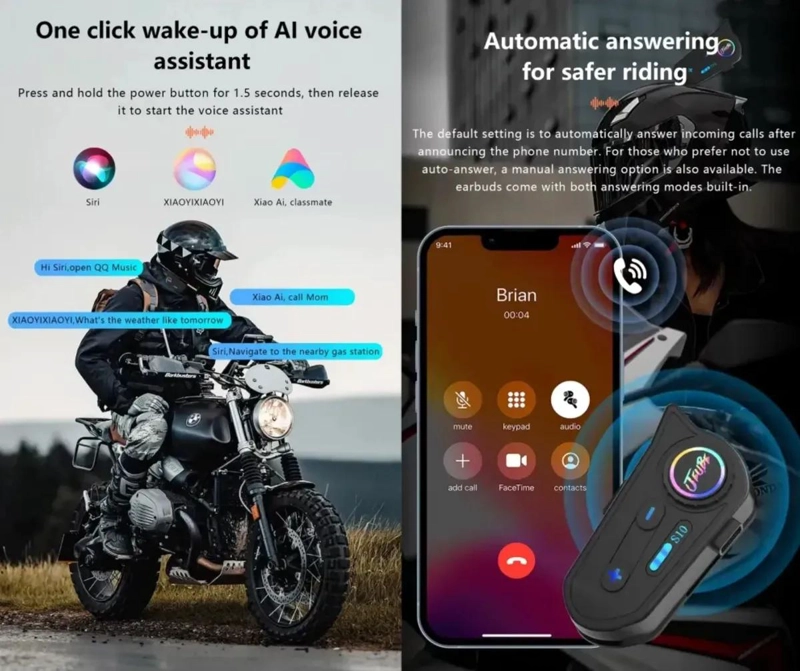 INTERCOMUNICADOR BLUETOOTH PARA CASCO DE MOTO - 5