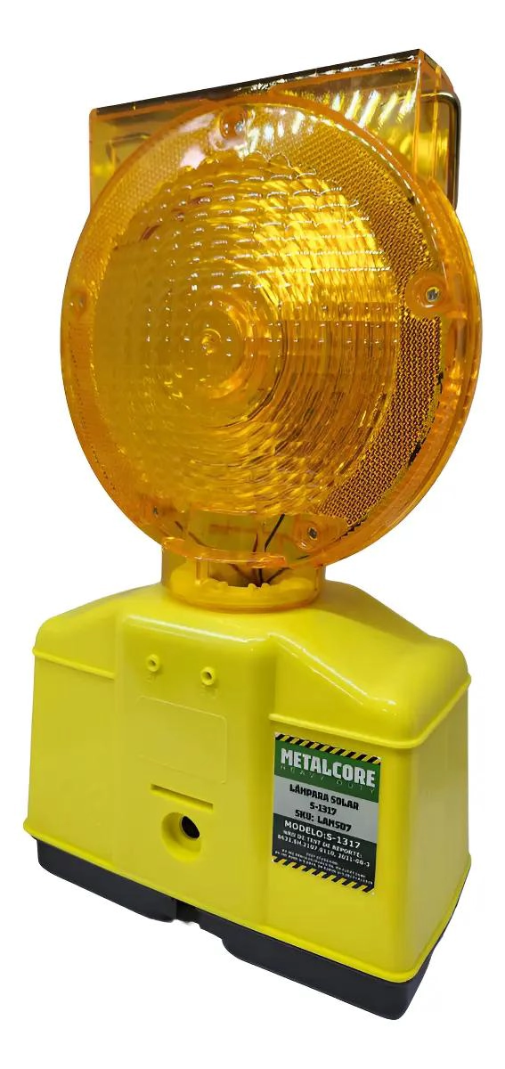 LAMPARA SOLAR VIAL DESTELLANTE CON ANCLAJE METALICO - 1