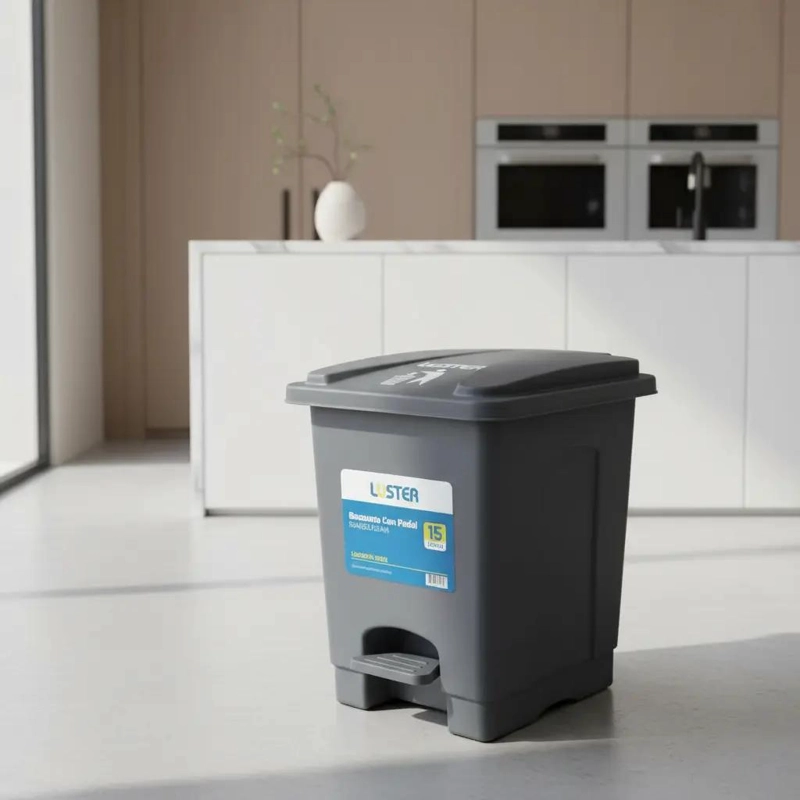 BASURERO EMPOTRABLE DE COCINA 15 L GRIS MANUAL - 1