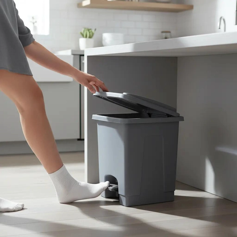 BASURERO EMPOTRABLE DE COCINA 15 L GRIS MANUAL - 4
