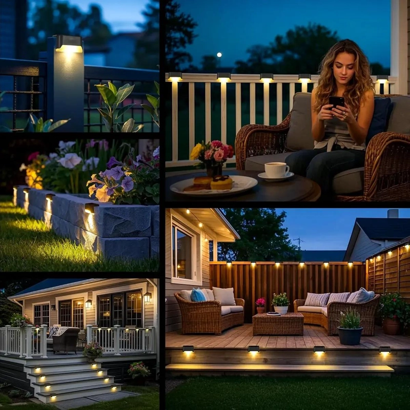 12 LUCES SOLARES LED IMPERMEABLES PARA ESCALERA EXTERIOR - 3