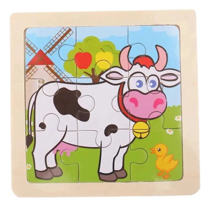 ROMPECABEZAS PEQUEÑO DE MADERA CON ANIMALES MONTESSORI - 3