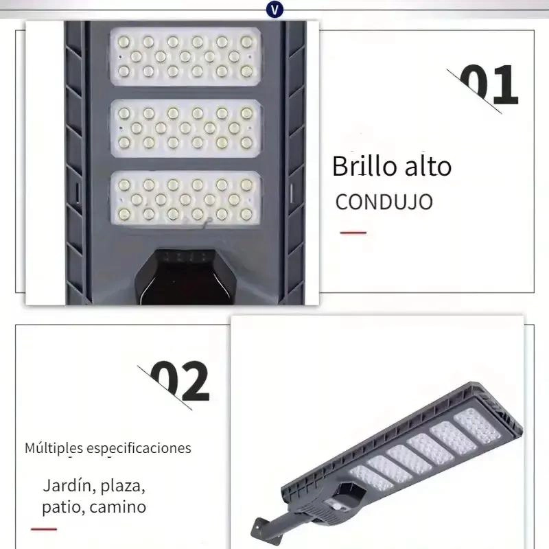 FOCO LED SOLAR EXTERIOR FIJO CON SENSOR 400W - 2