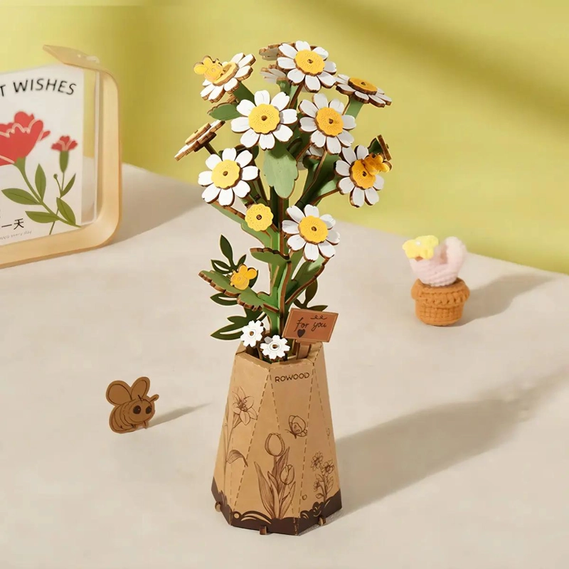 PUZZLE 3D DE MADERA FLOR MANZANILLA - 2