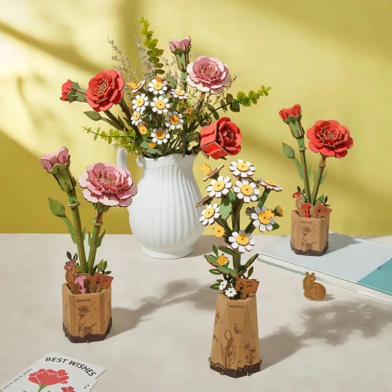 PUZZLE 3D DE MADERA FLOR MANZANILLA - 5