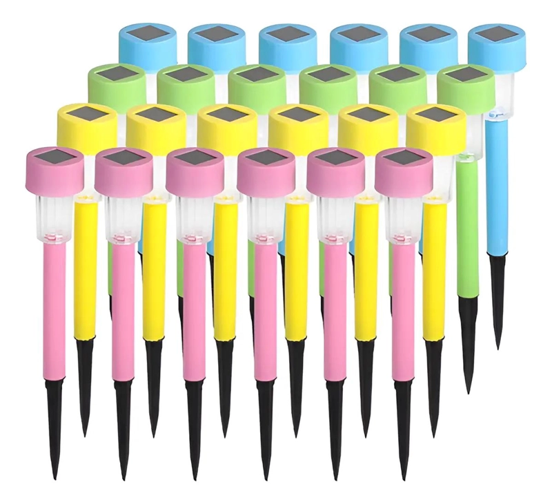 JUEGO 10 LUCES SOLARES PARA JARDIN CON 5 COLORES - 1