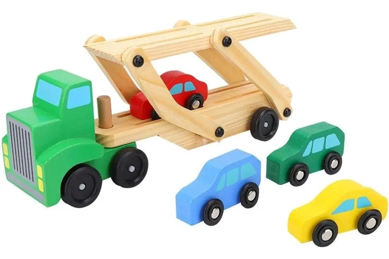 CAMION DE MADERA DIDACTICO PARA NIÑOS - 1