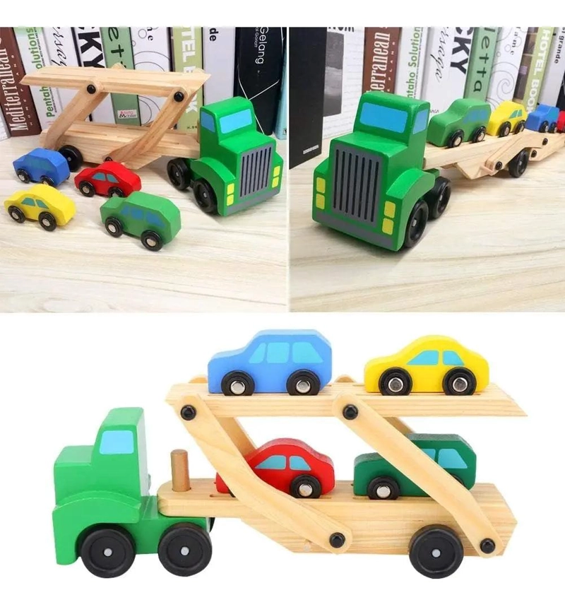 CAMION DE MADERA DIDACTICO PARA NIÑOS - 3