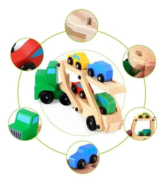 CAMION DE MADERA DIDACTICO PARA NIÑOS - 5