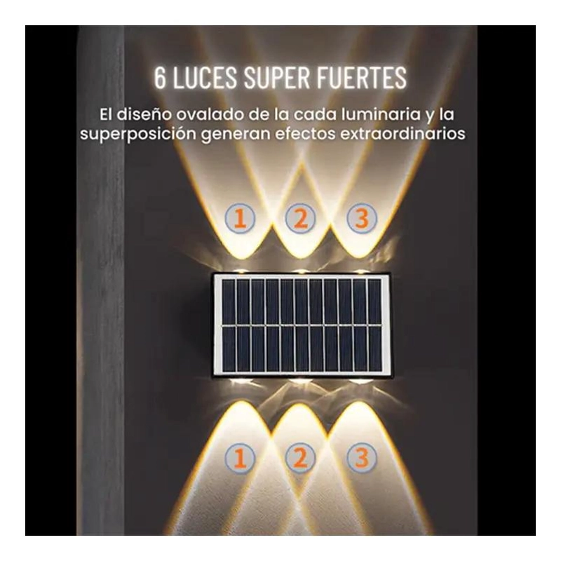 LAMPARA SOLAR BIFOCAL DECORATIVA CON LEDS - 5