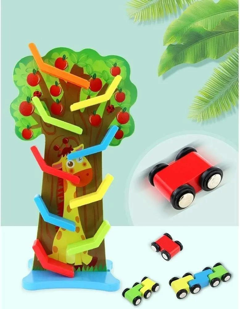 PISTA DE MADERA PARA AUTOS CON 9 NIVELES Y VEHICULOS DE J - 2