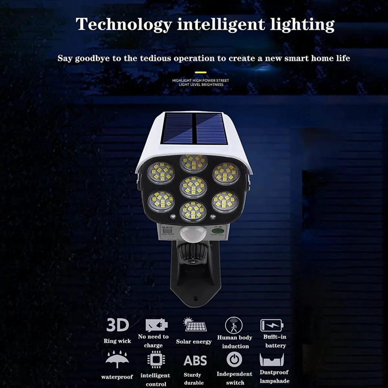 LAMPARA LED SOLAR CON DETECTOR DE MOVIMIENTO PARA EXTERIO - 4