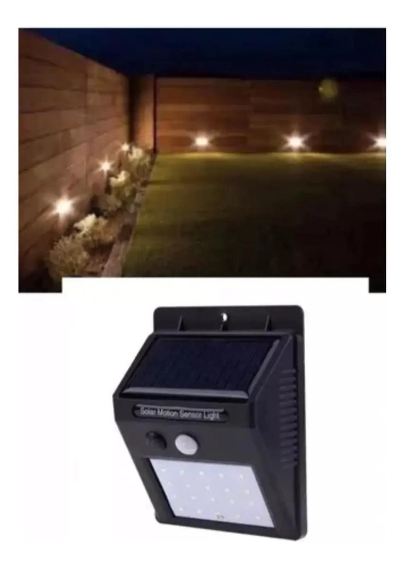 PACK 3 FOCOS SOLARES LED CON SENSOR DE MOVIMIENTO 40 LEDS - 2
