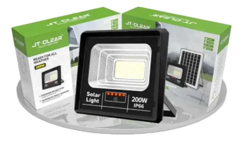 FOCO LED 200W CON PANEL SOLAR PARA EXTERIORES - 4